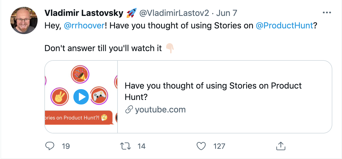 Tweet ProductHunt