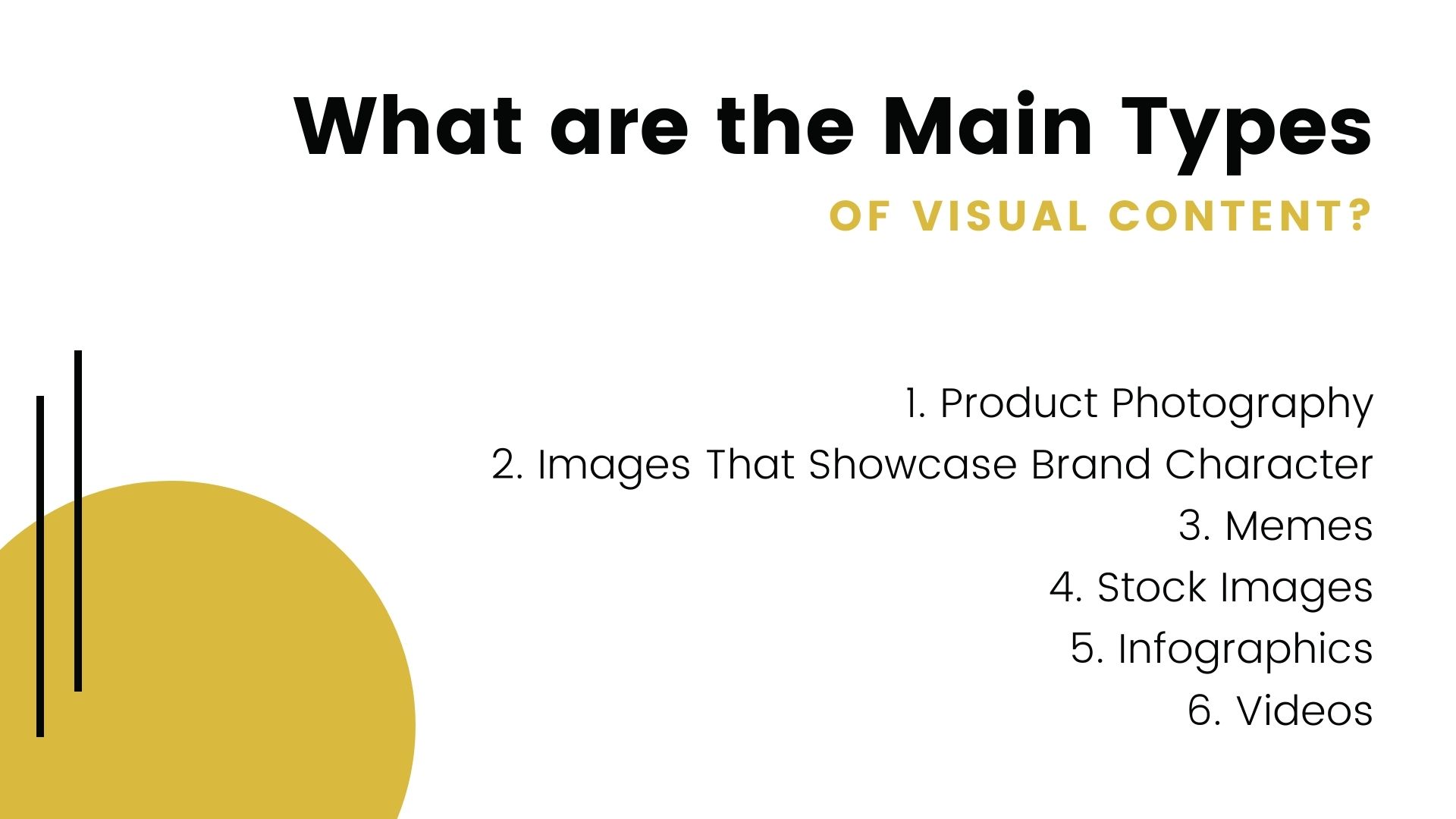 Types of visual content